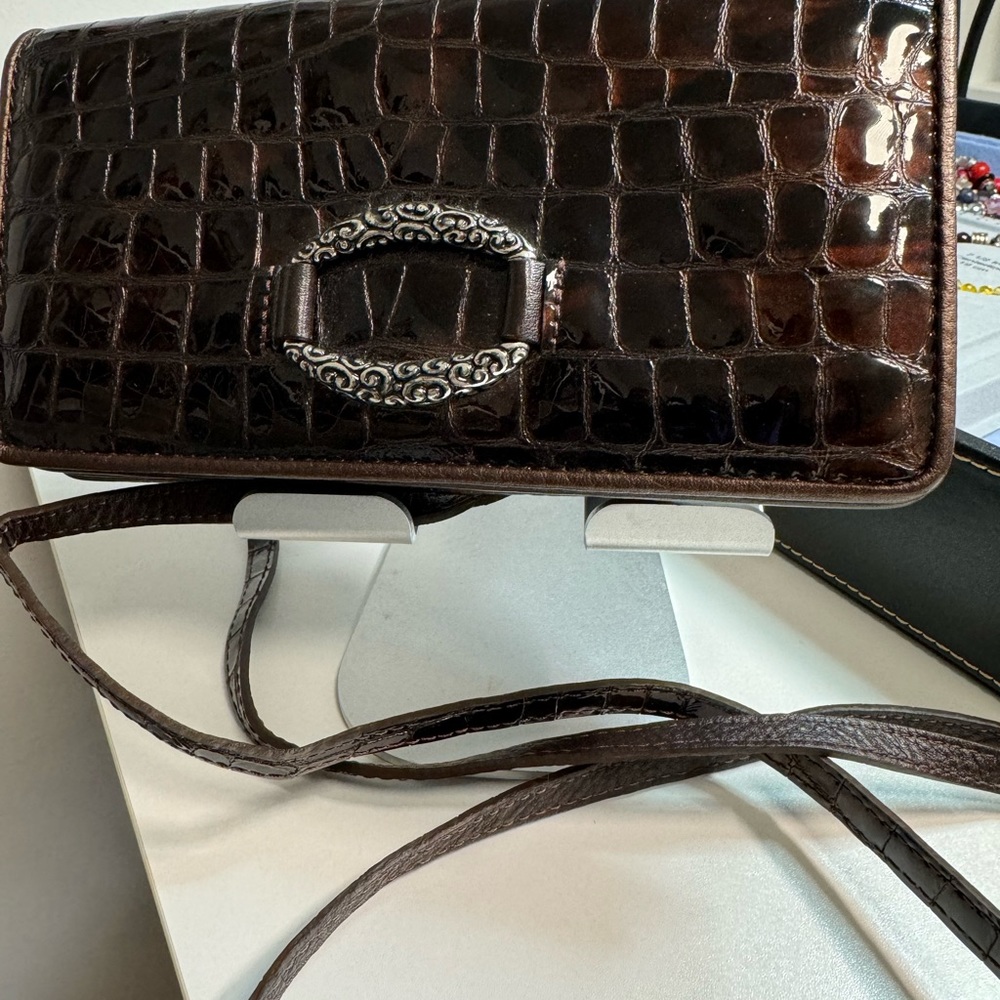 Brighton chocolate Patent Leather Wallet